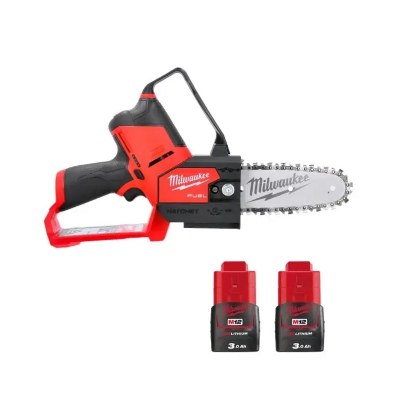 Milwaukee M12FHS 12V Fuel Hatchet Pruning Saw With 2 x 3.0Ah Batteries