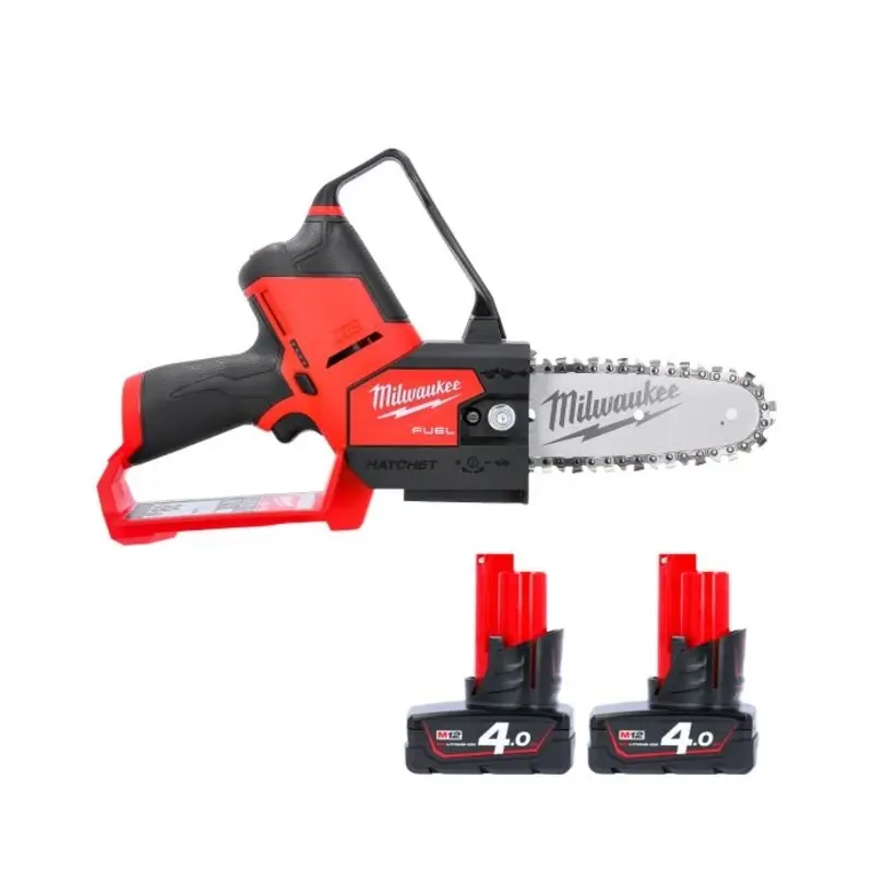 Milwaukee M12FHS 12V Fuel Hatchet Pruning Saw With 2 x 4.0Ah Batteries