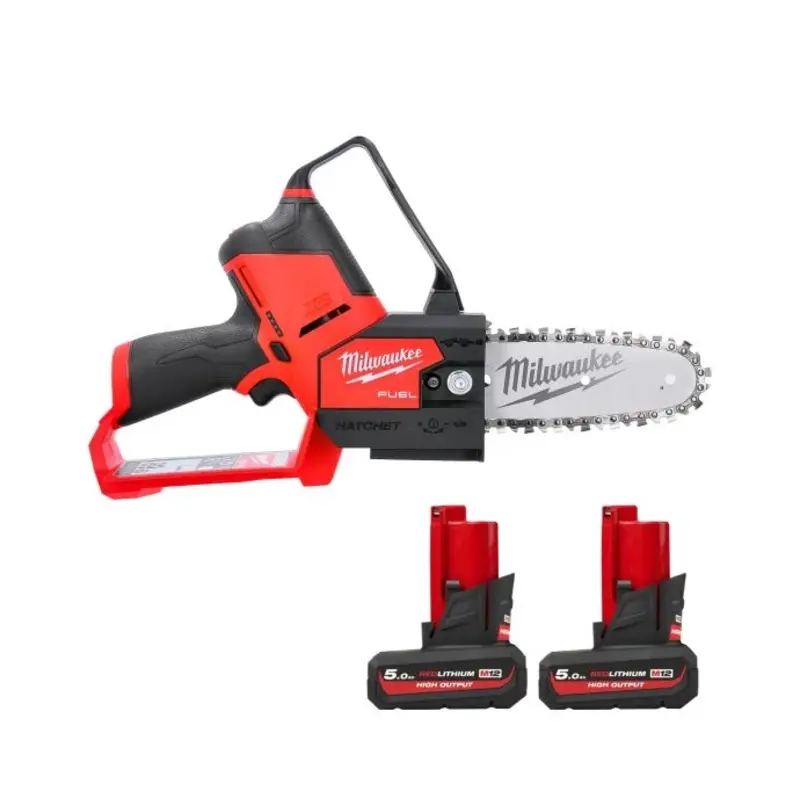 Milwaukee M12FHS 12V Fuel Hatchet Pruning Saw With 2 x 5.0Ah Batteries