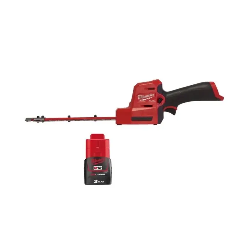 Milwaukee M12FHT20 12V Cordless FUEL 20cm Hedge Trimmer With 1 x 3.0Ah Battery