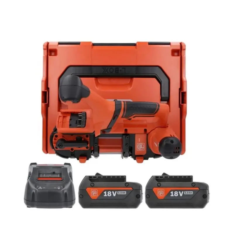 Fein ABAS 18-63 AS 18V Cordless Band Saw 63.5 mm With 2 x 5Ah Batteries, Charger & Case