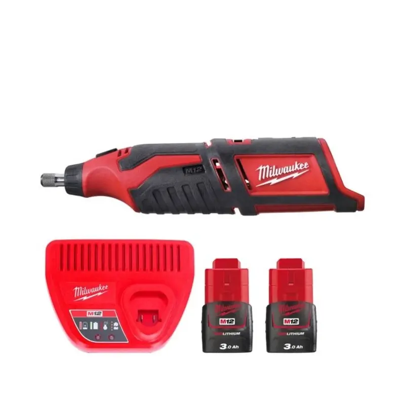Milwaukee C12RT 12V Cordless Rotary Multi Tool With 2 x 3.0Ah Batteries & Charger