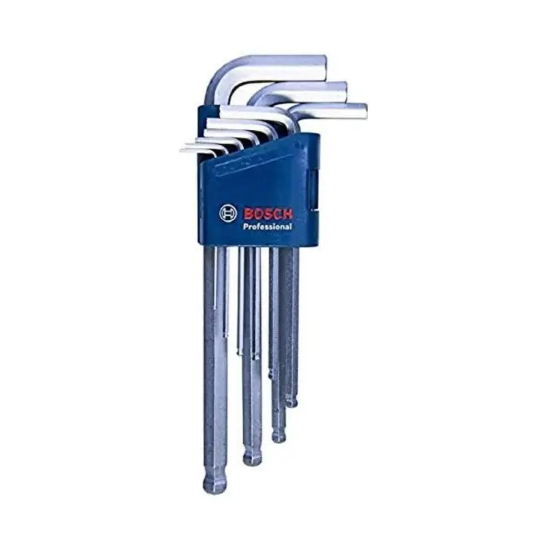 Bosch Professional Allen Keys Set (Hex, 9pcs: 1.5, 2, 2.5, 3, 4, 5, 6, 8, 10mm) - 1600A01TH5