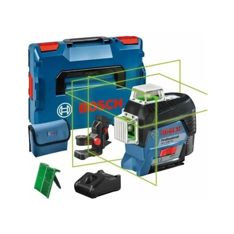 Bosch GLL 3-80 CG + BM 1 Professional Line Laser Bare Unit with L-Boxx - 0601063T03