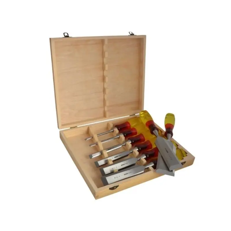 IRWIN MAR373S8 Bevel Edge Chisel Splitproof Handle Set 8 Piece