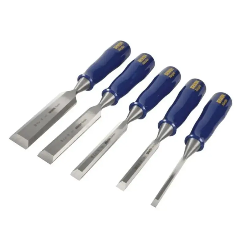 IRWIN MAR444S5 Bevel Edge Chisel Blue Chip Handle Set 5 Piece