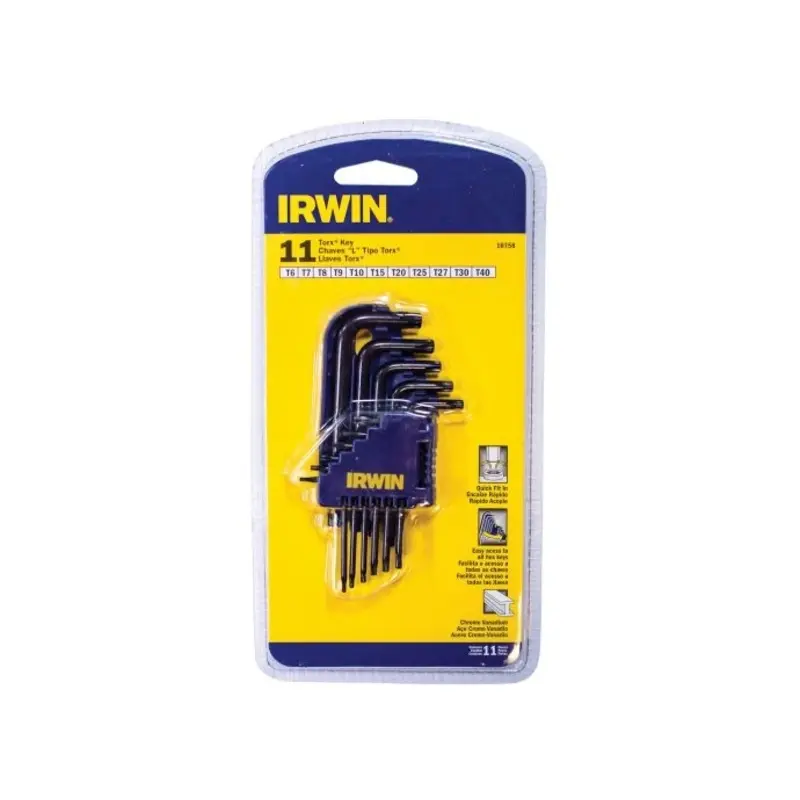 IRWIN IRWT10758 Short Arm Torx Key Set 11 Piece (TX6-TX40)