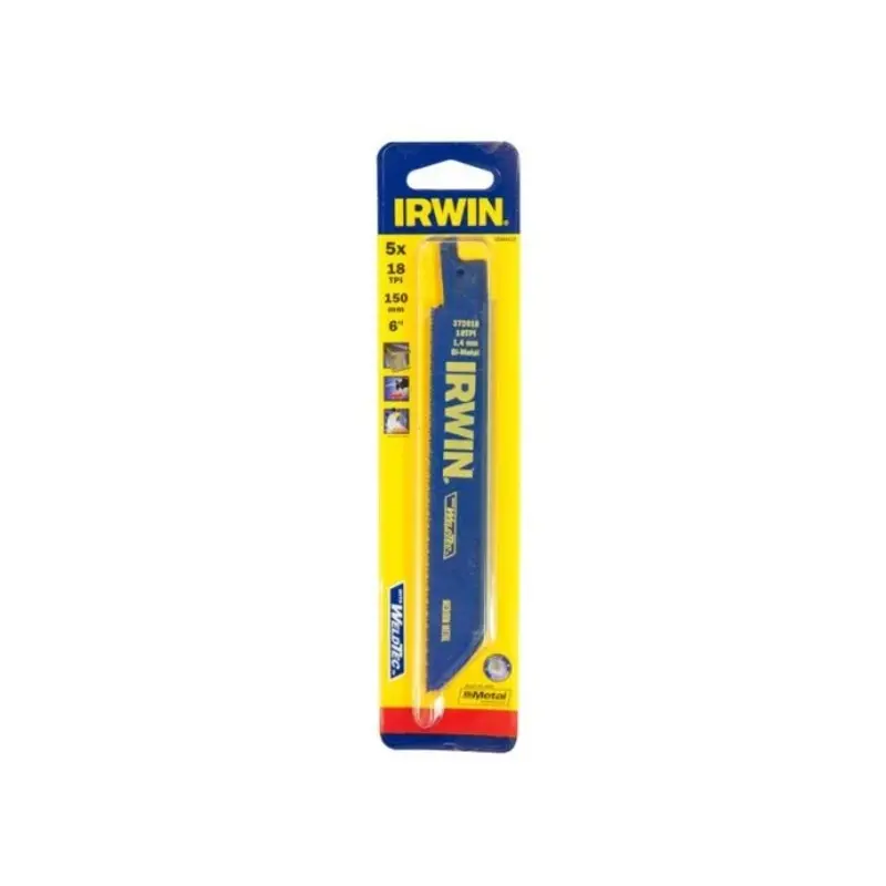IRWIN IRW10504153 618R 150mm 18 TPI Sabre Saw Blade Metal Cutting Pack of 5