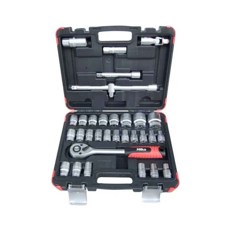 Hilka 32 pce 1/2" Drive Socket Set Metric