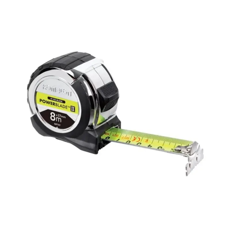 Komelon MPT87M PowerBlade II Pocket Tape Measure 8m - Width 27mm (Metric Only)