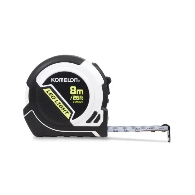 Komelon PLD85 LED LIGHT Tape Measure 8m/26ft - Width 25mm