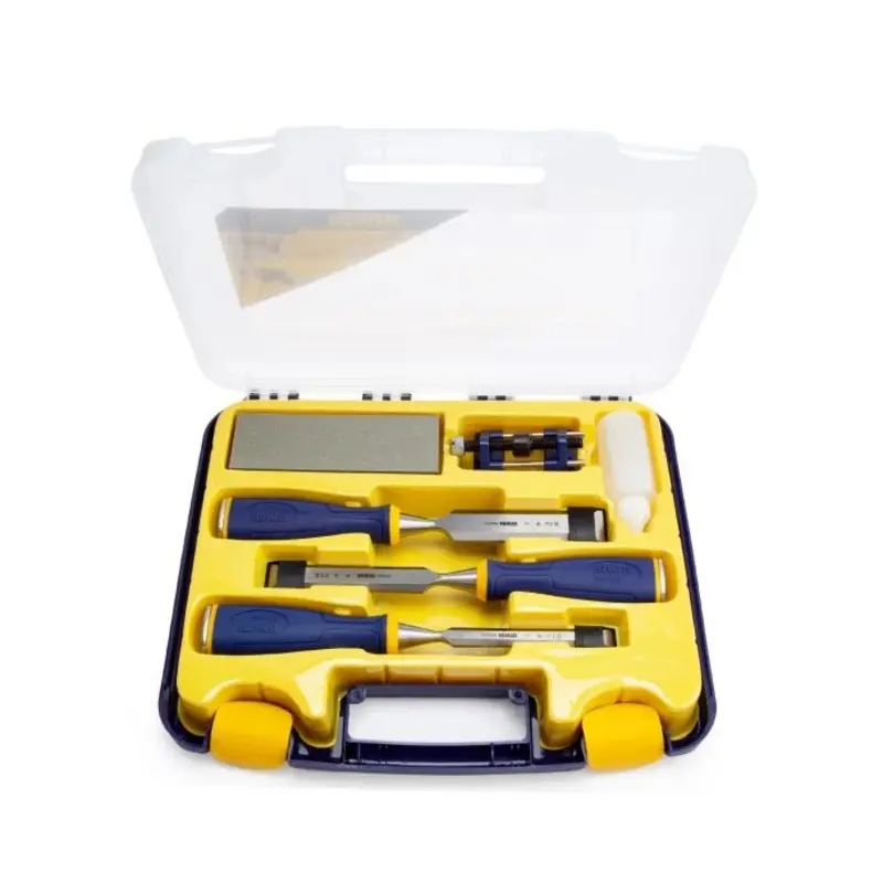Irwin Marples 10507931 MS500 Soft Touch Bevel Edge Chisel & Sharpening Set