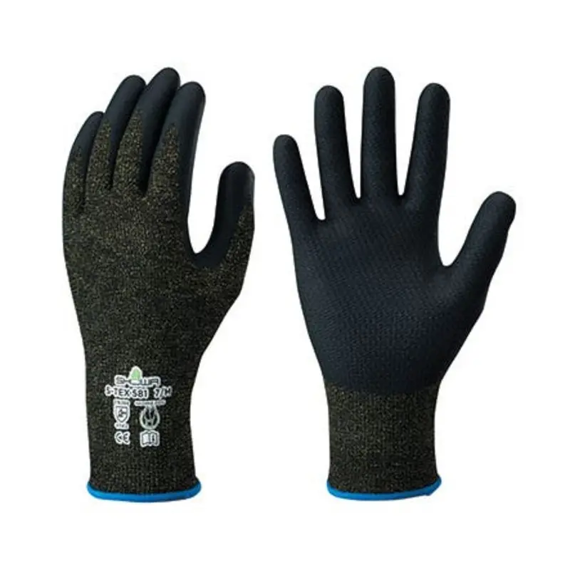 Showa Size 9/XL Showa S-Tex 581 Kevlar/Nitrile Cut Protection Gloves - Grey/Black