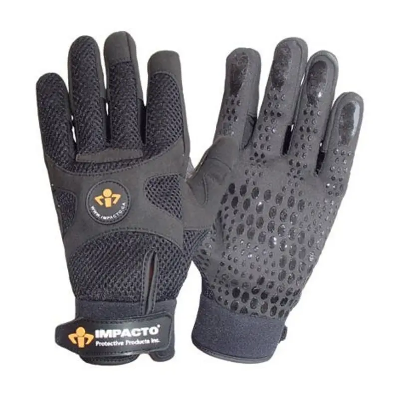 Impacto Size 9/L - Synthetic Ultra Suede Leather Anti-Vibration Mechanic Air Gloves