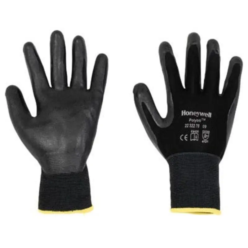 Honeywell Size 9/L - Polytril Polyamide/Nitrile Mechanical Gloves - Black