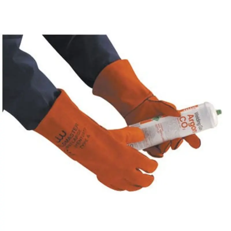 Polyco Size 9/L - Leather Heat Resistant Gloves - Red