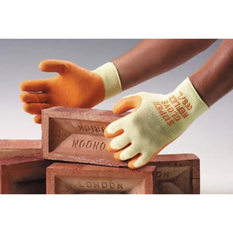 Polyco Size 9/L - Reflex Polycotton/Crinkle Latex Mechanical Gloves - Orange
