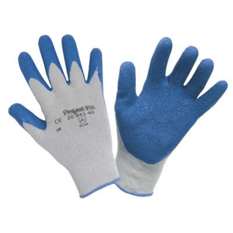 Honeywell Size 9/L - Dexgrip Crinkled Latex Natural Rubber Mechanical Gloves - Blue