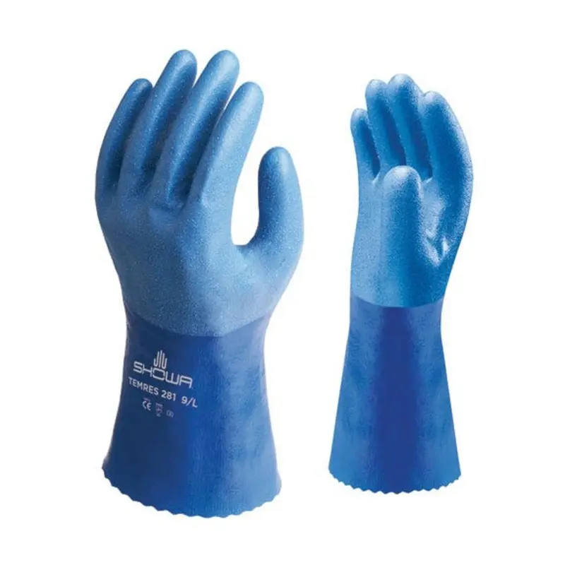 Showa Size 9/L Temres 281 Waterproof Nylon/Polyurethane Multi Purpose Gloves - Blue