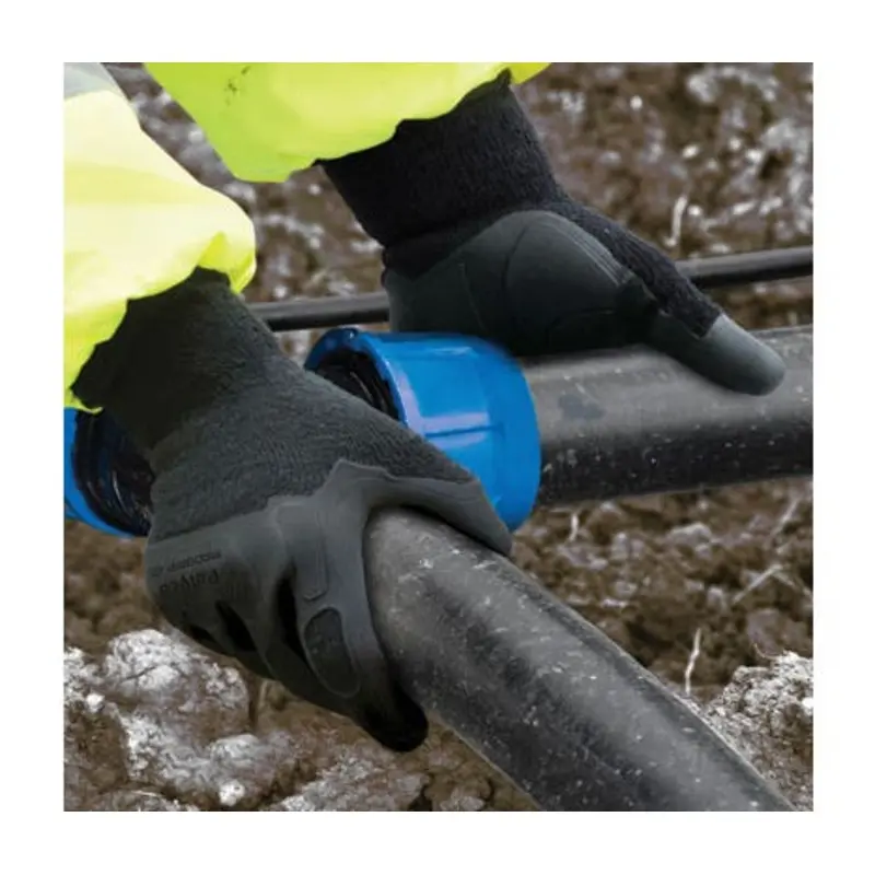 Polyco Size 9/L - Thermoplastic Rubber Mechanical Gloves -Black
