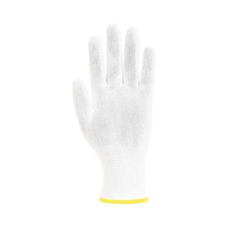 Portwest Size 8/M - Polyester General Handling Assembly Gloves - White