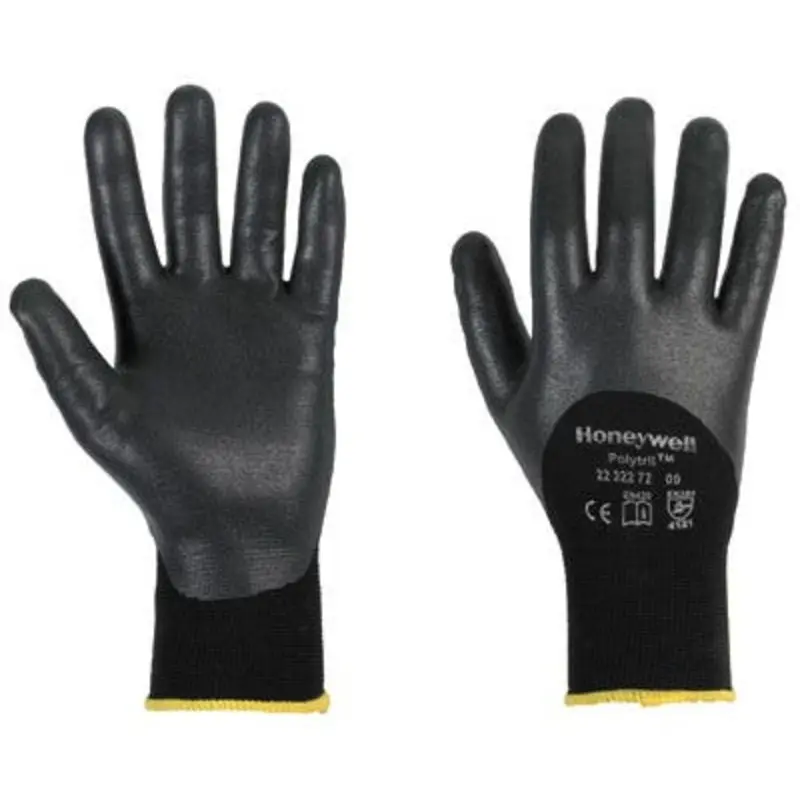 Honeywell Size 8/M - Polytril Polyamide/Nitrile Mechanical Gloves - Black