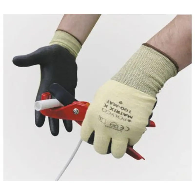 Polyco Size 8/M - Bi-Polymer Mechanical Gloves - Black/Yellow