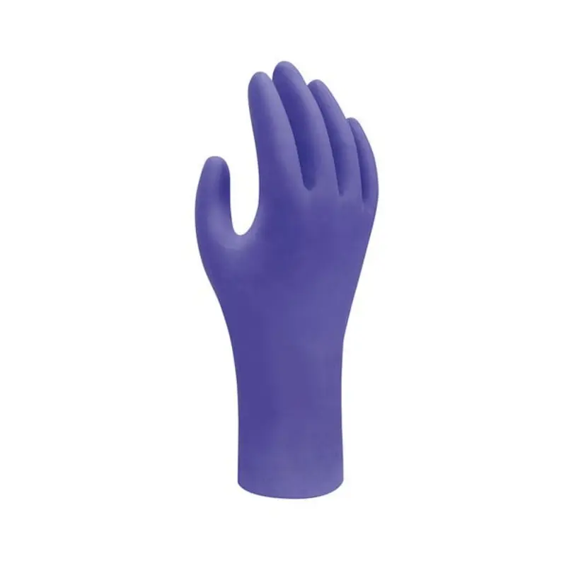 Showa Size 8/M 7540 Nitrile Disposable Hand Protection Gloves - Cobalt Blue - Box of 100