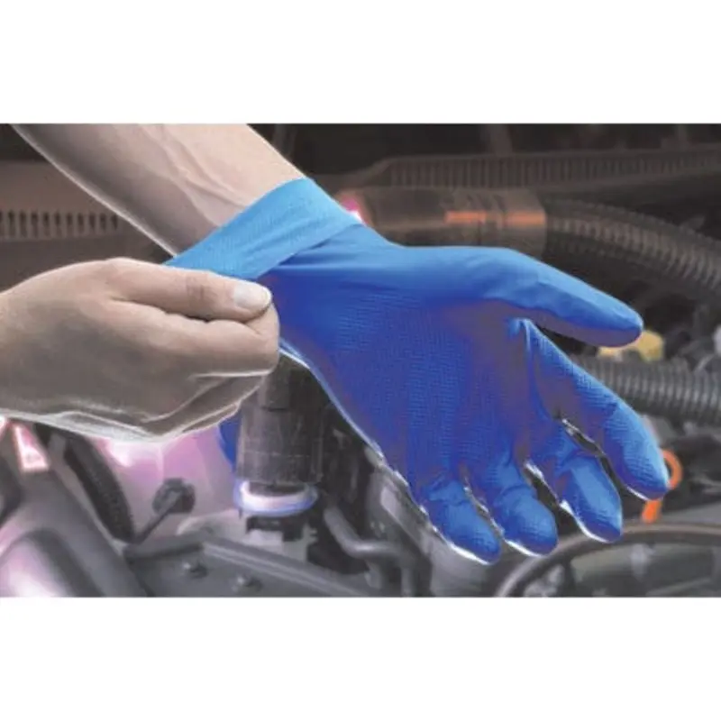 Ansell Size 9/L - 79-700 Nitrile Chemical Protection Gloves - Blue