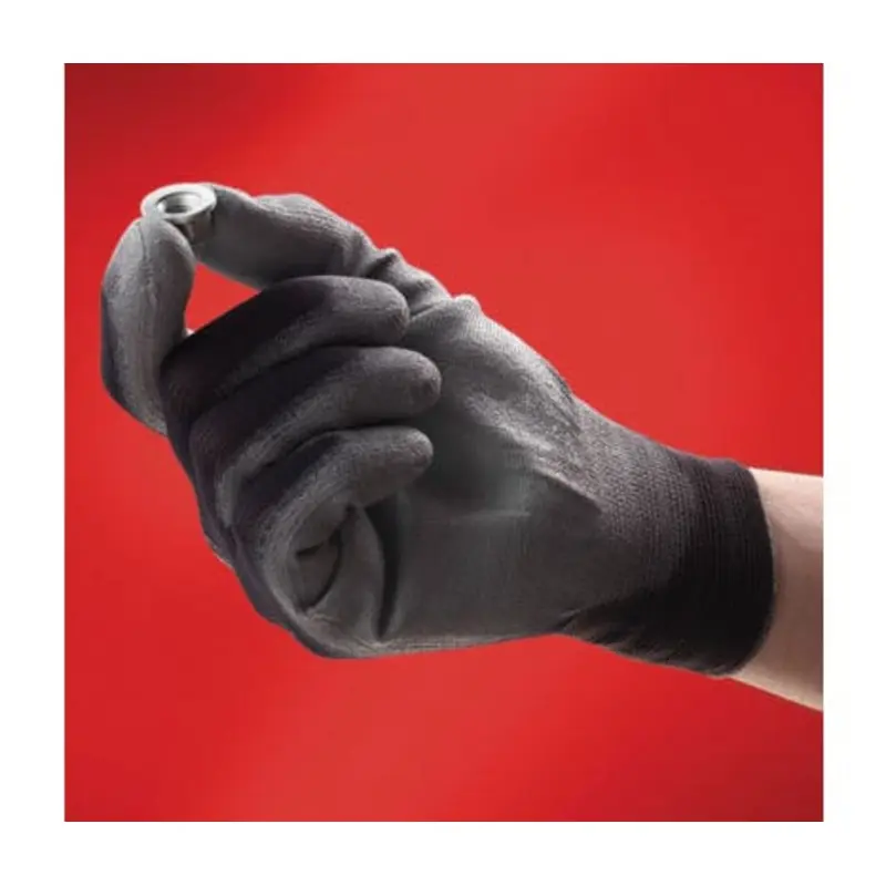 Ansell Size 7/S - HyFlex 11-600 Polyurethane Mechanical Gloves -Grey/Black