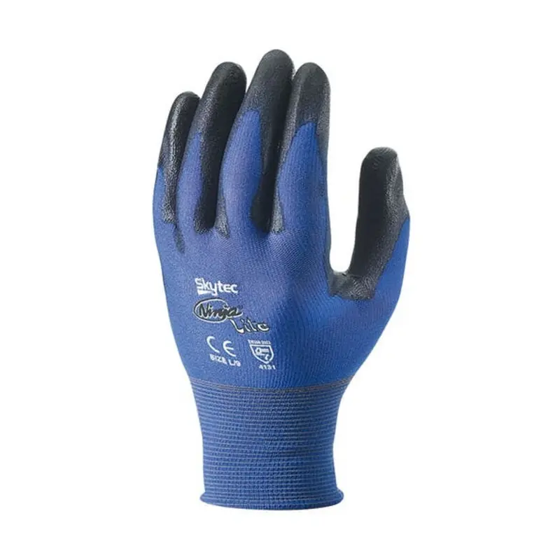 Skytec Size 7/S Ninja Lite Polyurethane/Nylon Multi Purpose Gloves - Blue/Black