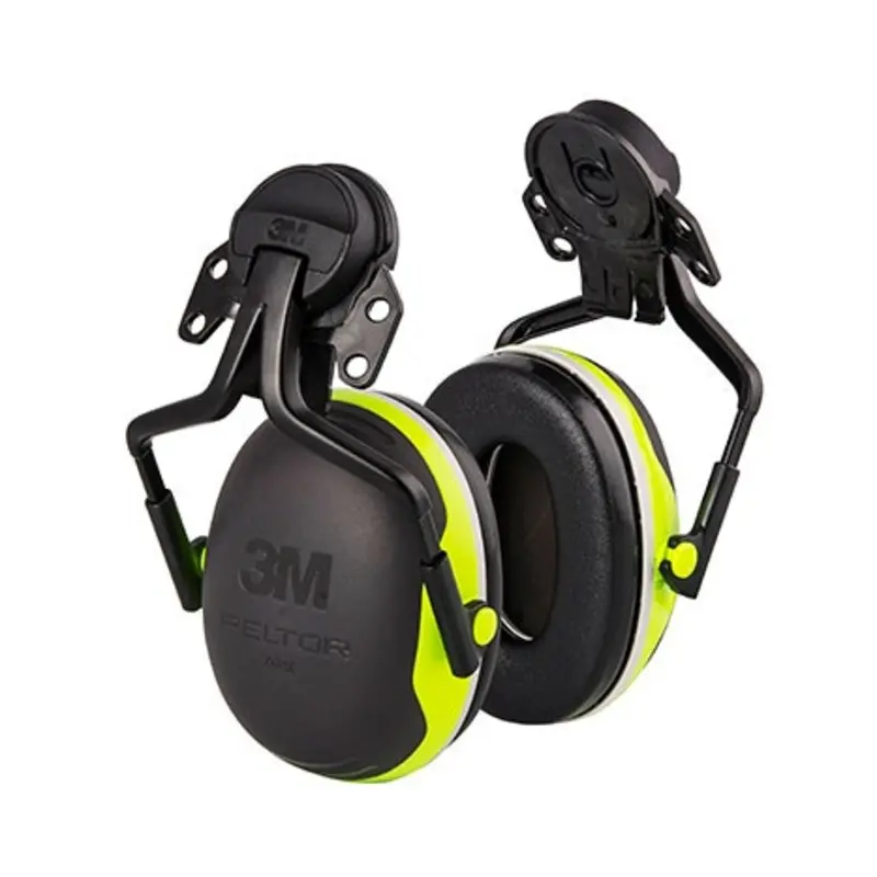 3M 32dB Peltor X4 High Visibility Green/Black Helmet Mounted Earmuff