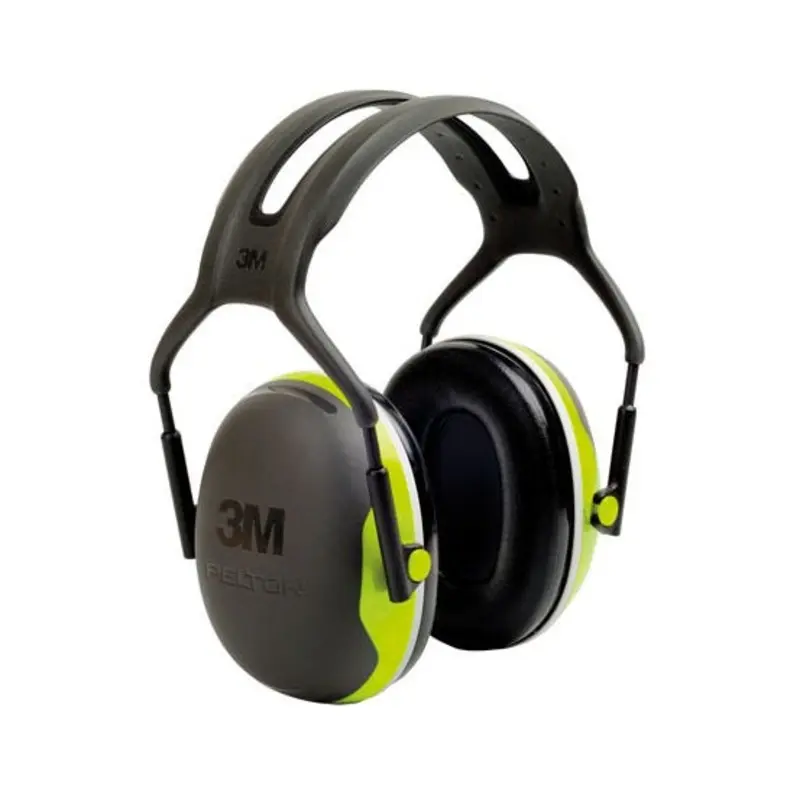 3M 33dB Peltor X4 High Visibility Green/Black Headband Earmuff