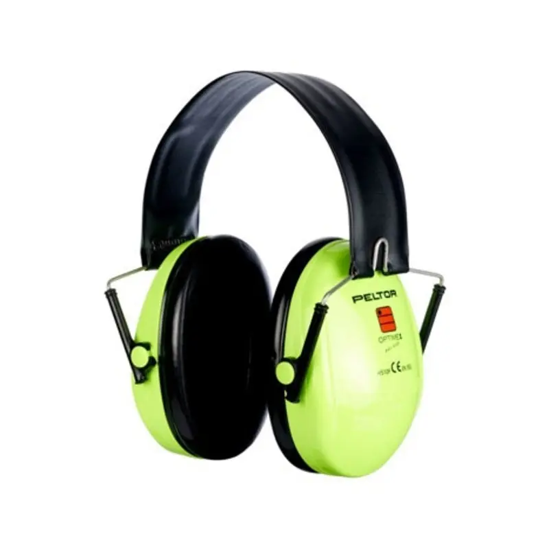 3M 27dB Peltor Optime I High Visibility Green Headband Earmuff