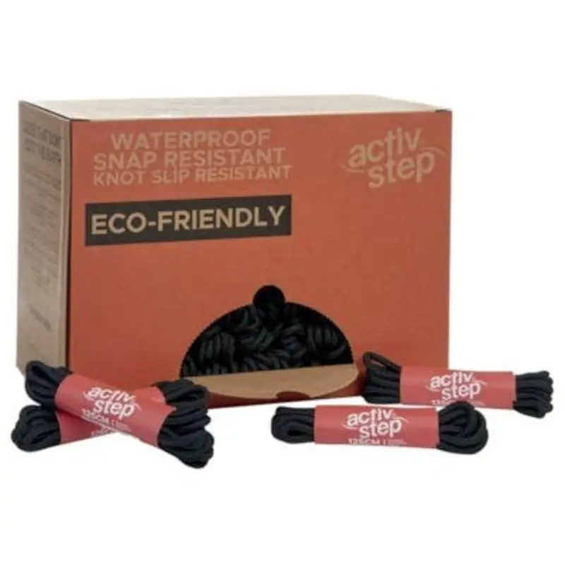 Rock Fall 125cm Black Activ-Step Recycled Shoe Lace