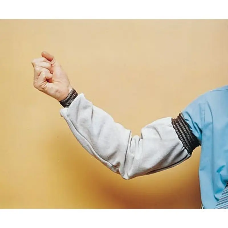 Select 16in Chrome Leather Welders Sleeve - Per Pair