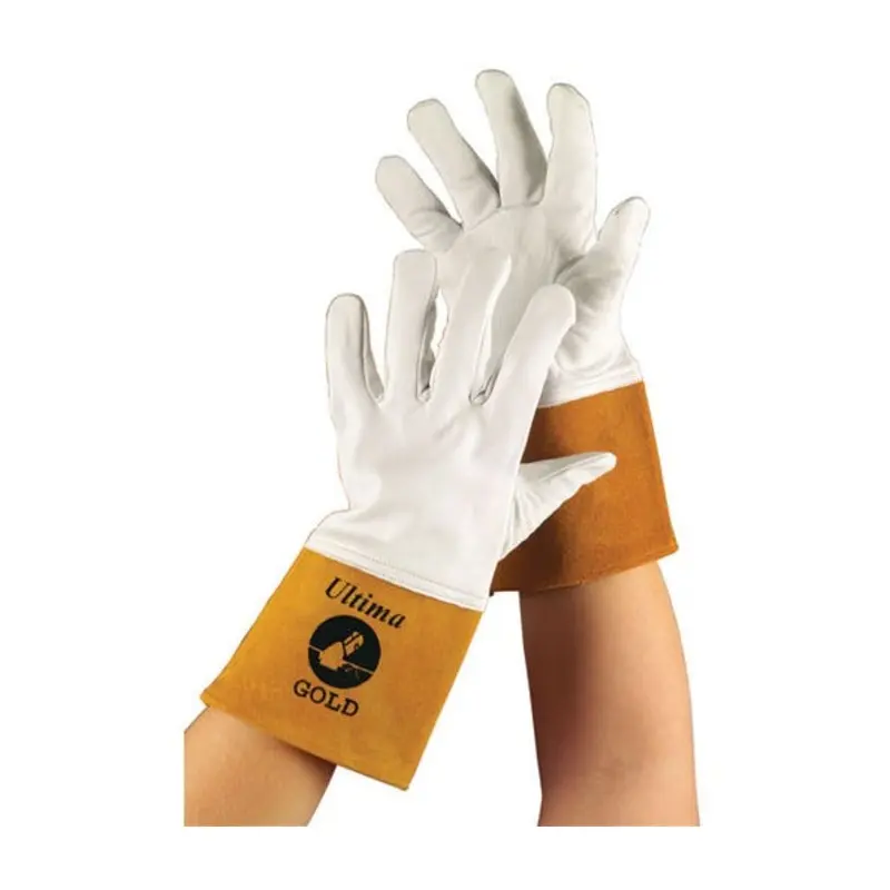 Ultima Size 10/XL Leather Welding Gloves - White/Yellow