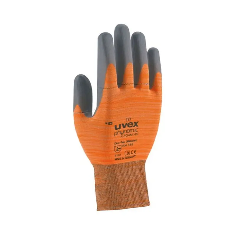UVEX Size 11/XXL Phynomic X-Foam Polyamide/Elastane Mechanical Gloves - Orange/Grey