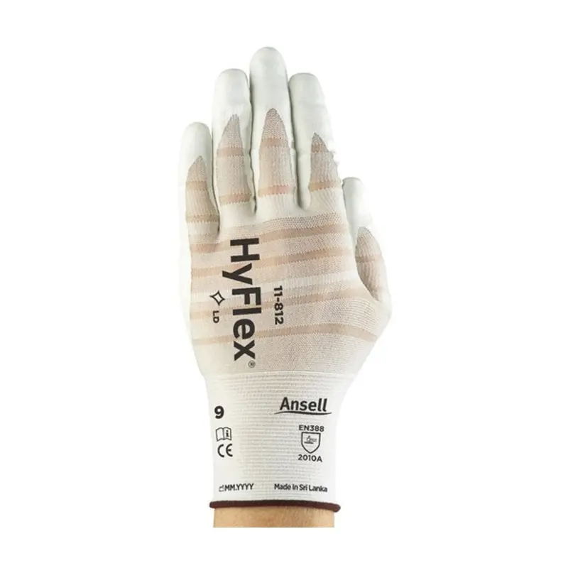 Ansell Size 10/XL - HyFlex 11-812 Foam Nitrile Mechanical gloves - White