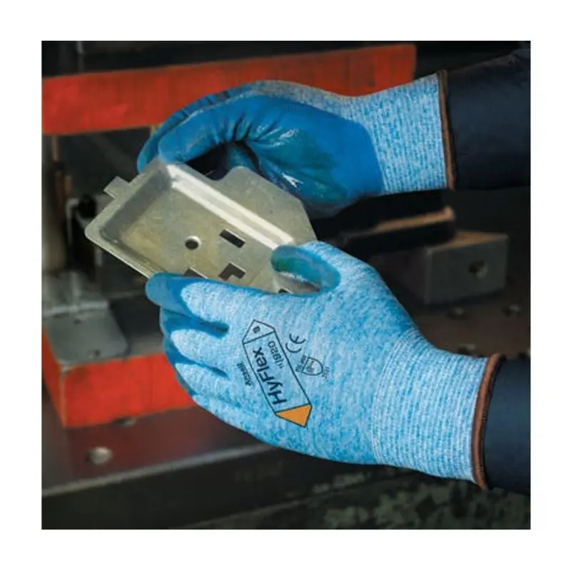 Ansell Size 10/XL - HyFlex 11-920 Nitrile Mechanical Gloves - Blue