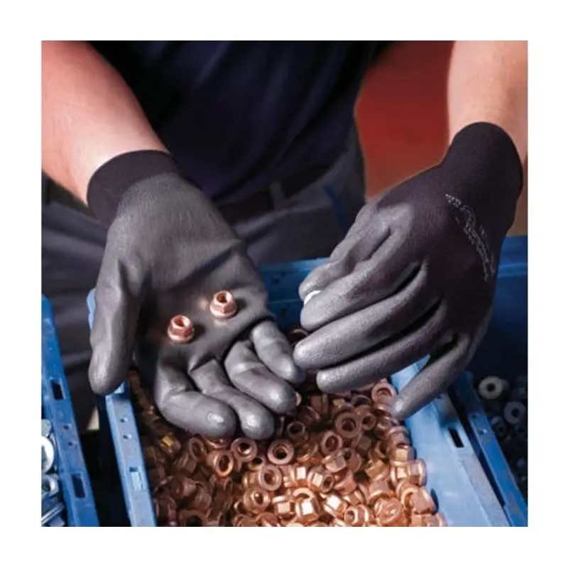 Ansell Size 10/XL - HyFlex 48-101 Polyurethane Mechanical Gloves - Black