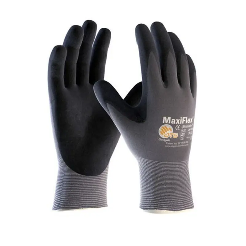 ATG Size 10/XL - MaxiFlex Ultimate Palm Coated Glove - Grey/Black
