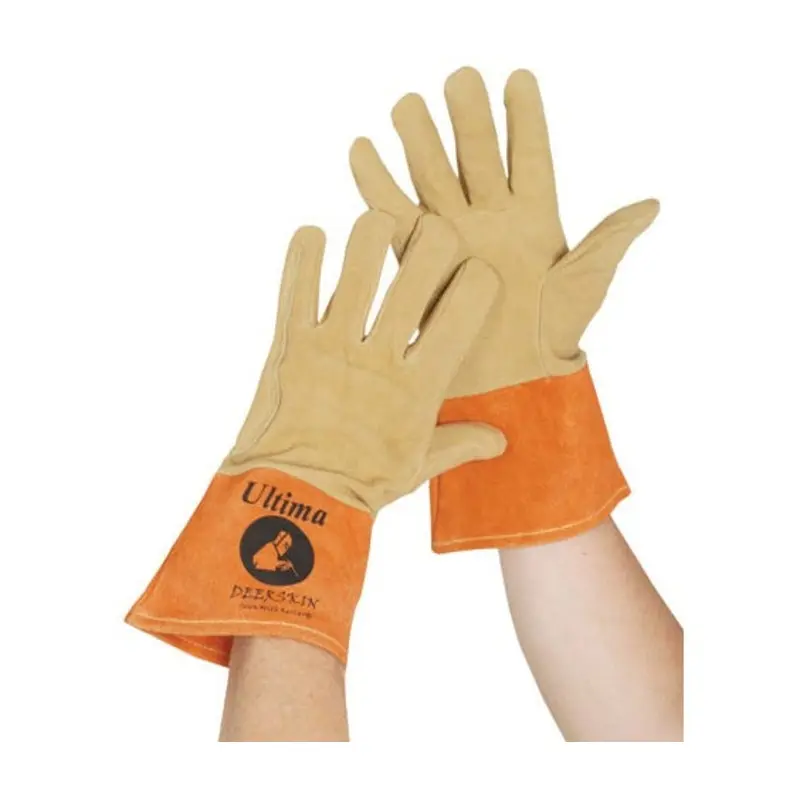 Ultima Size 10/XL Leather Welding Gloves - Orange/Yellow