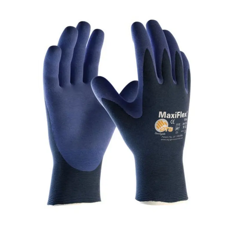 ATG Size 10/XL - MaxiFlex Elite Palm Coated Glove - Blue/Black