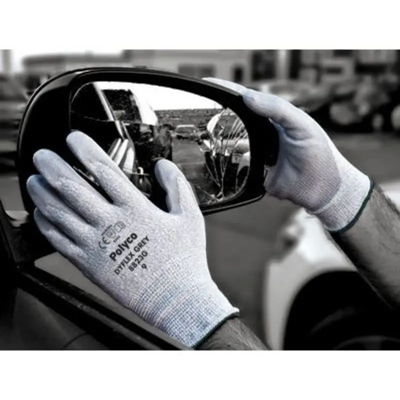 Polyco Size 10/XL - Dyflex Polyurethane Cut Resistant Gloves - Grey