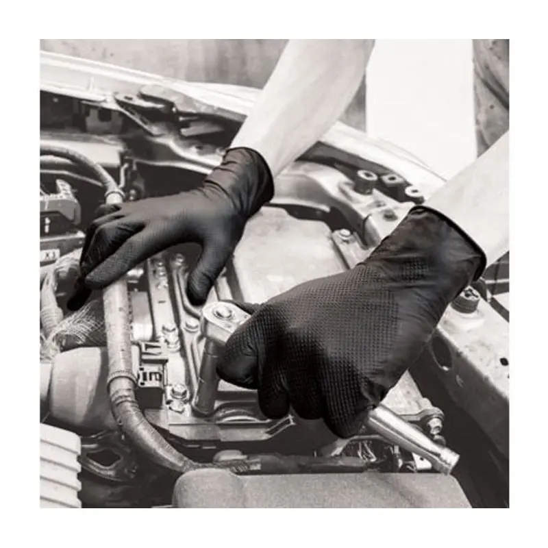 Polyco Size 10/XL - Finite HD Nitrile Disposable Hand Protection Gloves - Black
