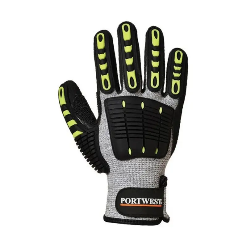 Portwest Size 10/XL - HPPE/Glass Fibre/Elastane Cut Resistant Gloves - Grey/Black