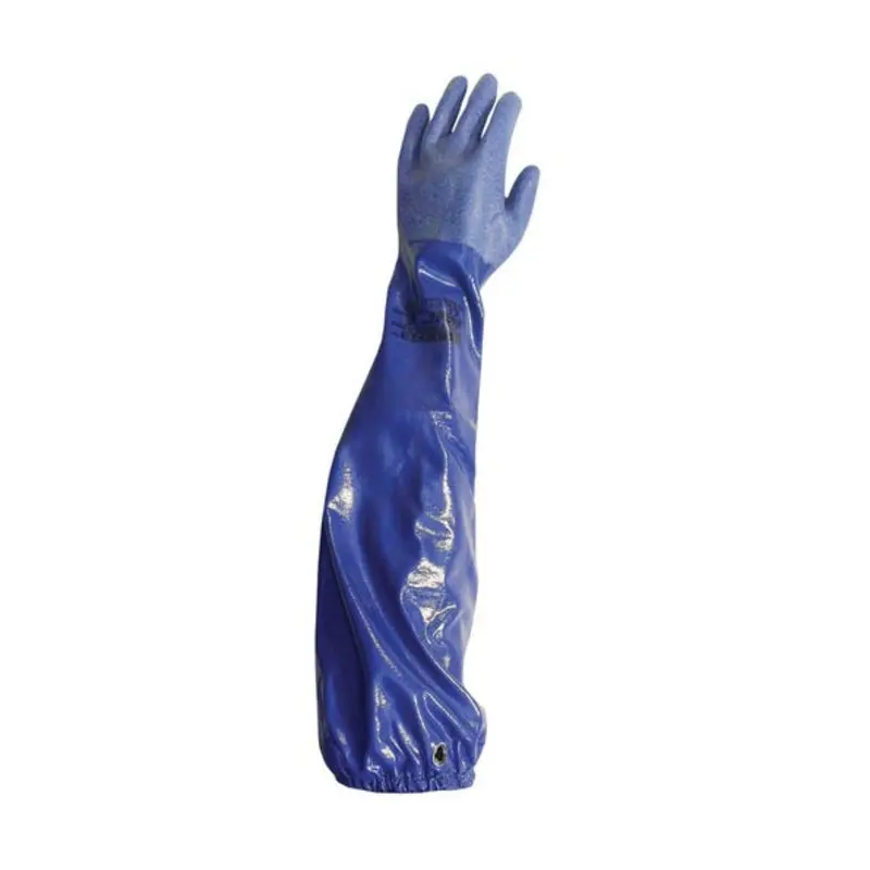 Showa Size 10/L Nitrile Cotton Polyester Chemical Protection Gloves - Royal Blue