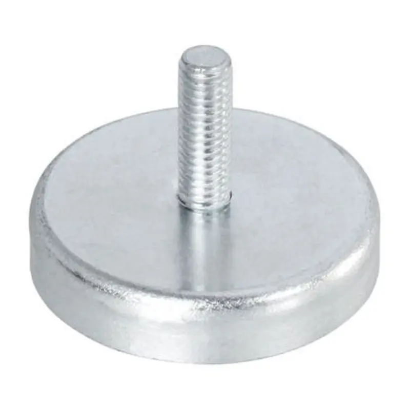 Eclipse Ferrite Pot Magnets - Shallow Male Threaded  | MSC Industrial Supply Co.