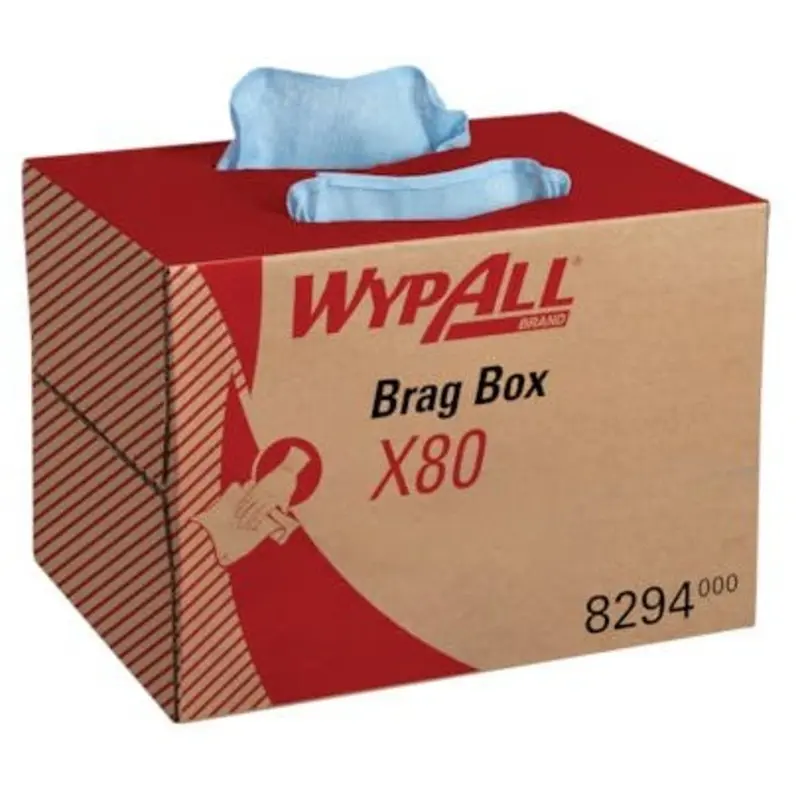 WypAll X80 Cloths Brag Box1X160 Sheets Blue